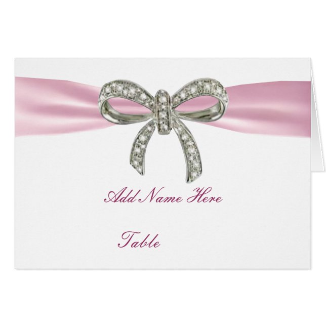 Mariage de table en diamant rose (Devant Horizontal)