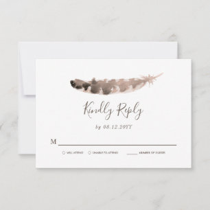 Mariage de Thanksgiving   RSVP en plume de Turquie