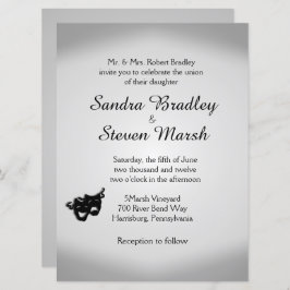 Mariage de théâtre Invitation Argent