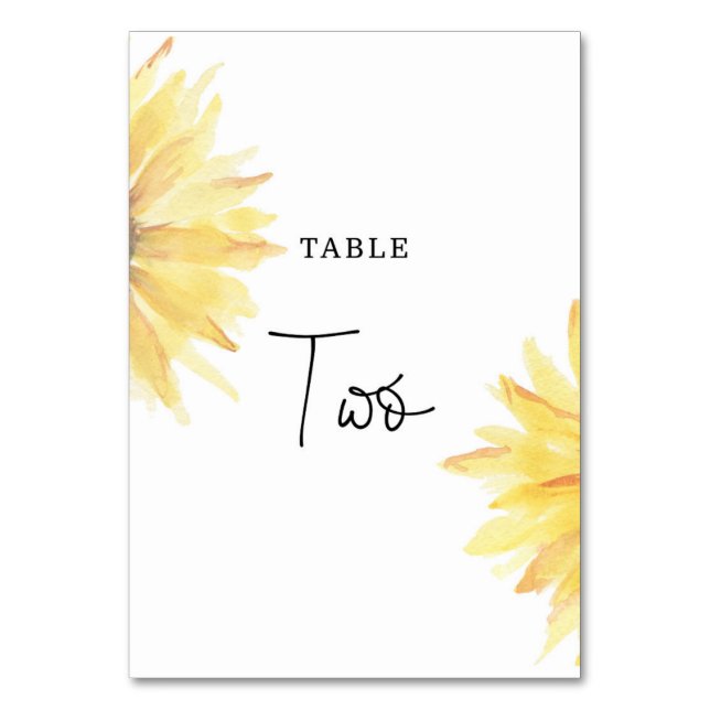 Mariage de tournesol Deux numéros de table (Par défaut)
