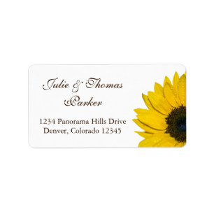 Mariage de tournesol ou Étiquettes de adresse géné