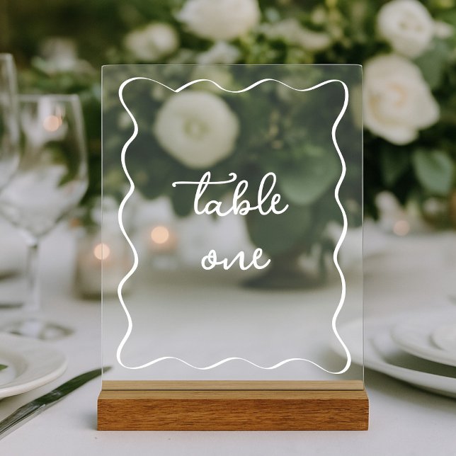 Mariage de trame Wavy moderne Numéro de table (Créateur téléchargé)
