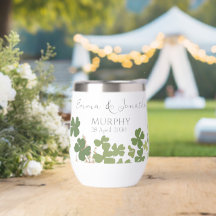 Mariage de trèfle vert irlandais moderne