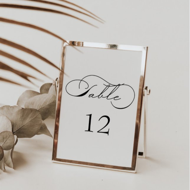 Mariage de typographie de luxe Numéro de table (Créateur téléchargé)