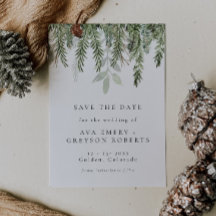 Mariage de vacances Enregistrer la date Invitation