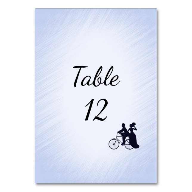 Mariage de vélos bleus Numéro de table (Par défaut)
