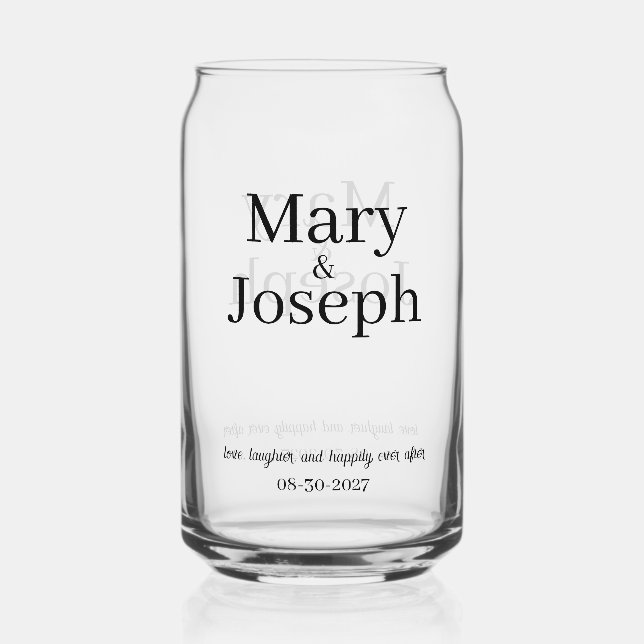 Mariage de verre ajusté personnalisable Favoriser (Verso)