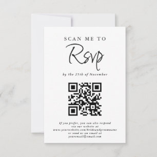 Mariage Décontracté simple et simple Code RSVP QR