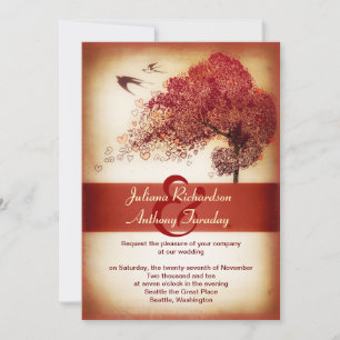 mariage des coeurs d'amour faire-part - invitation