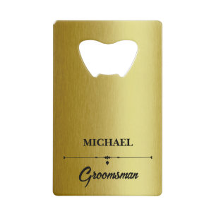 Mariage des Garçons d'Honneur en Métal Luxueux Or