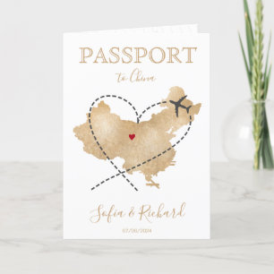 Mariage Destination Passeport Chine Carte Code QR