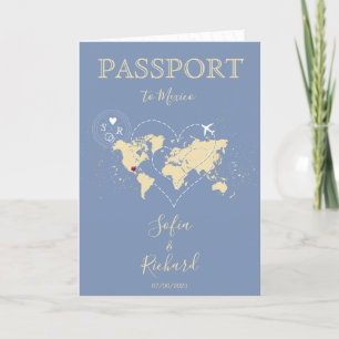 Mariage Destination Passport Carte du monde Bébé B