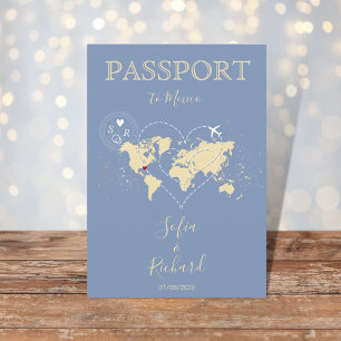 Mariage Destination Passport Carte du monde Bébé B