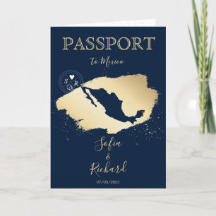 Mariage Destination Passport Carte du monde Mexiqu