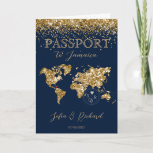Mariage Destination Passport Carte du monde tropic