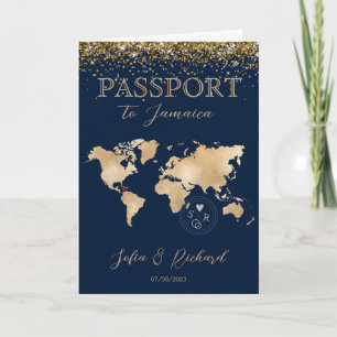 Mariage Destination Passport Carte du monde tropic