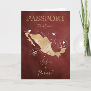 Mariage Destination Passport Gold Carte du monde M