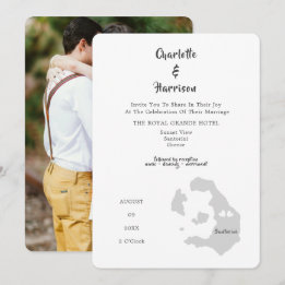 Mariage Destination Santorin Photo Invitation