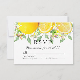 Mariage d'été moderne Lemon Boho RSVP