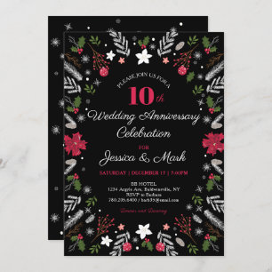 Mariage d'hiver Anniversaire Fête Cartes d'invitat