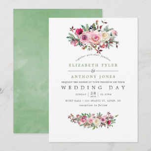 Mariage d'hiver Invitation florale
