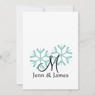 Mariage d'hiver Monogramme Mariage Invitations