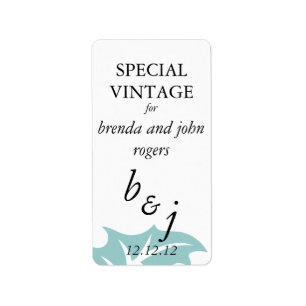 Mariage d'hiver Vin bouteille Étiquettes
