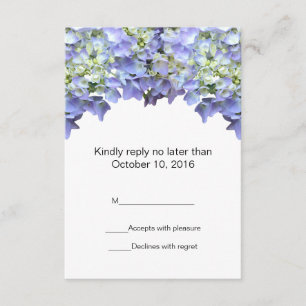 Mariage d'Hydrangea violet RSVP