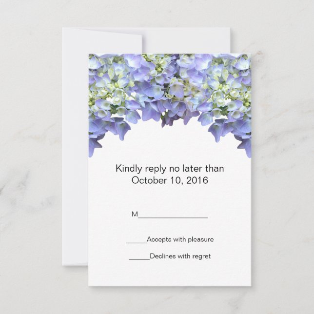 Mariage d'Hydrangea violet RSVP (Devant)