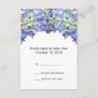 Mariage d'Hydrangea violet RSVP
