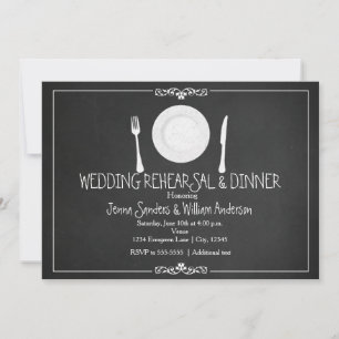 Mariage Dîner Répétition Chalkboard Invitation Vin