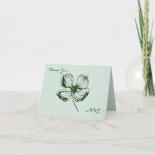Mariage Dogwood Carte de remerciements