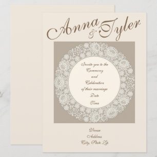 Mariage Doily Faire-part de mariage
