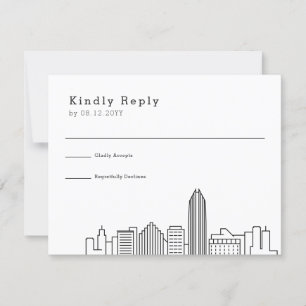 Mariage d'Oklahoma City   Stylisé Skyline RSVP