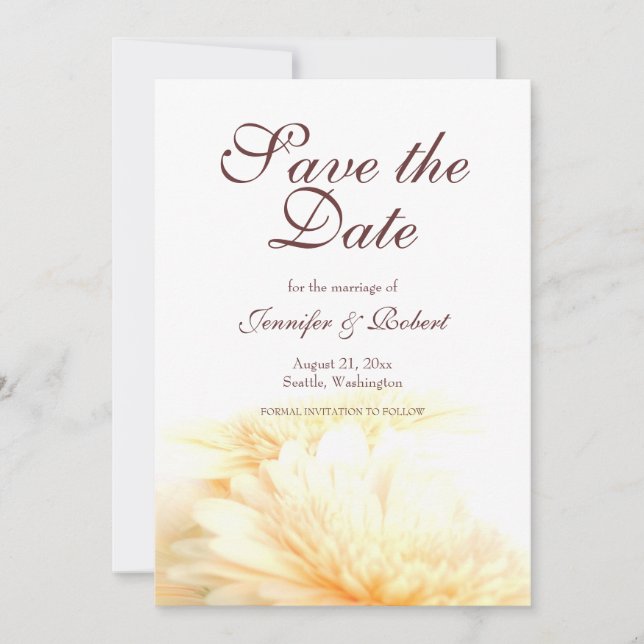 Mariage d'or Enregistrer la date Faire-part (Devant)