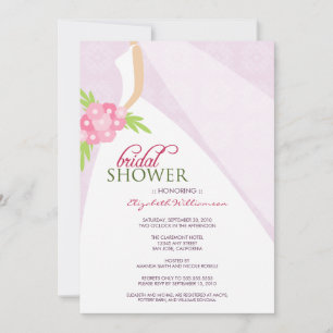 Mariage Dress_2 Invitation à la douche nuptiale (l