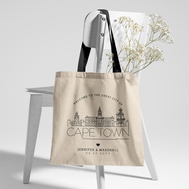 Mariage du Cap | Sac fourre-tout Skyline stylisé (Créateur téléchargé)
