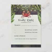 Mariage du crabe tropical de l'océan RSVP