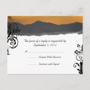 Mariage du lever du soleil de montagne RSVP