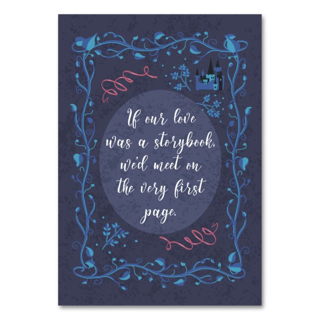 Mariage du livre de lecture - Carte de table (Par défaut)