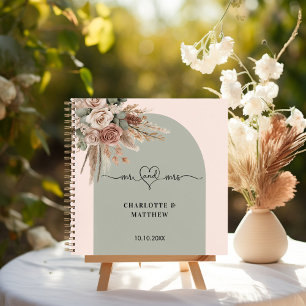 Mariage du livre d'hôtes m mrs coeur rose arche sa