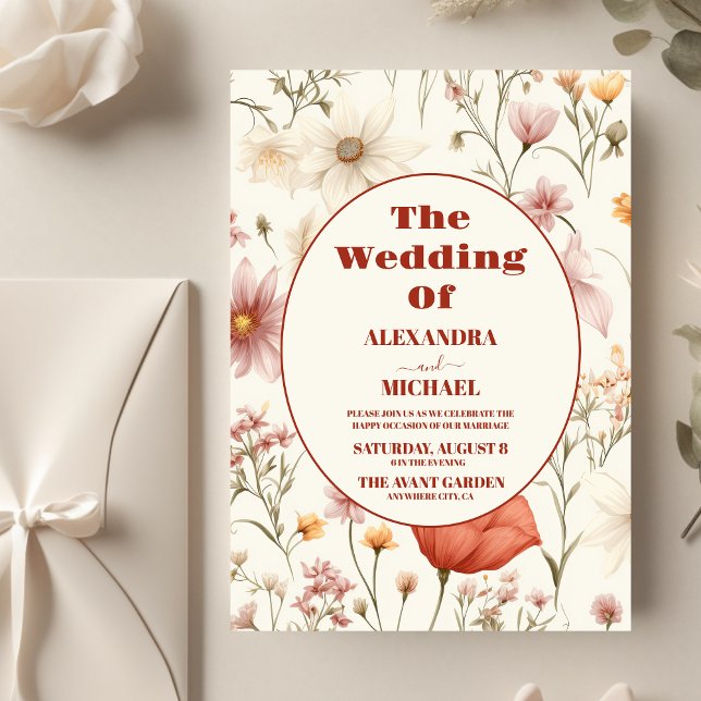 Mariage du modèle de Fleur sauvage de budget (Créateur téléchargé)