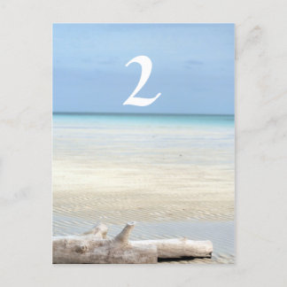 Mariage du numéro de table de plage