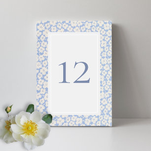 Mariage du numéro de table personnalisé Floral Ble