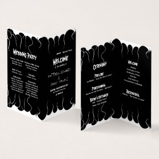 Mariage du programme de la cérémonie des feux noir