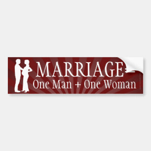 Mariage égal un homme + une femme Sticker pare-cho