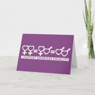 Mariage Égalité / One Love cartes de voeux personn