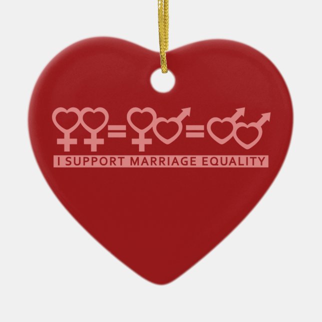 Mariage Égalité / Un amour ornement personnalisé (Devant)