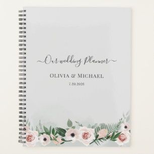Mariage élégant à l'aquarelle avec écriture floral