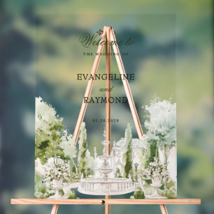 Mariage élégant dans un jardin de manoir à l'aquar